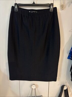 St. John Collection by Marie Gray Santana Knit Pencil Skirt Black Glitter,8